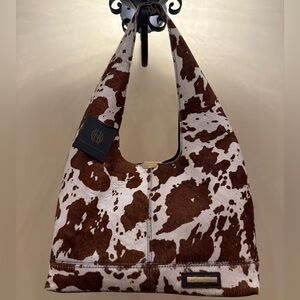 House of Harlow 1960 Brown and White Cow Print Bag
